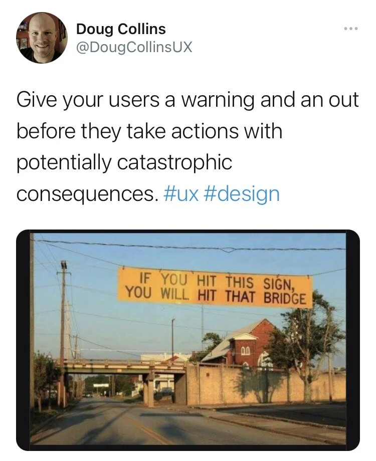 This is my favorite UX tweet