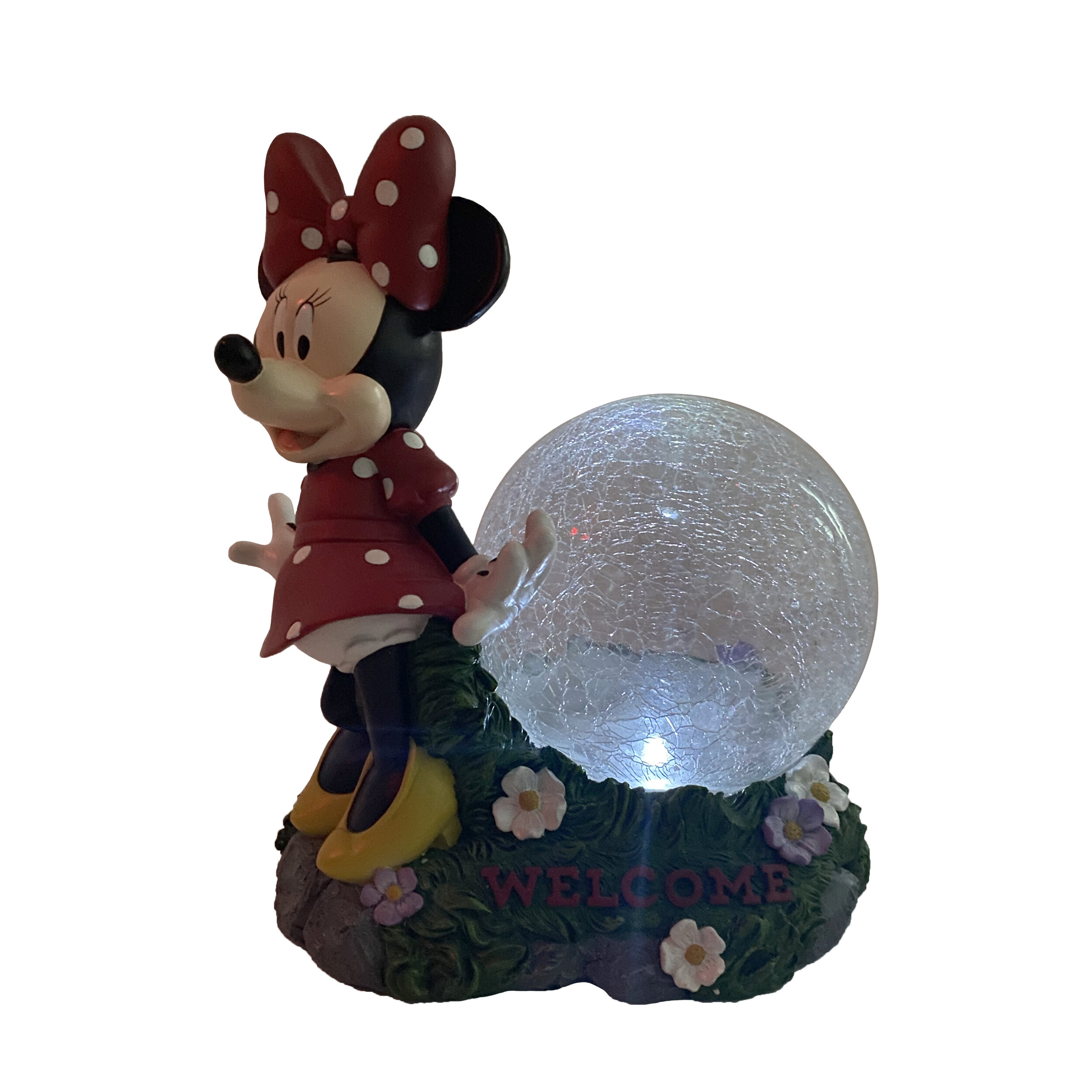 MINNIE SOLAR GARDEN STATUE WITH CRACKLE GLASS BALL_5.jpg