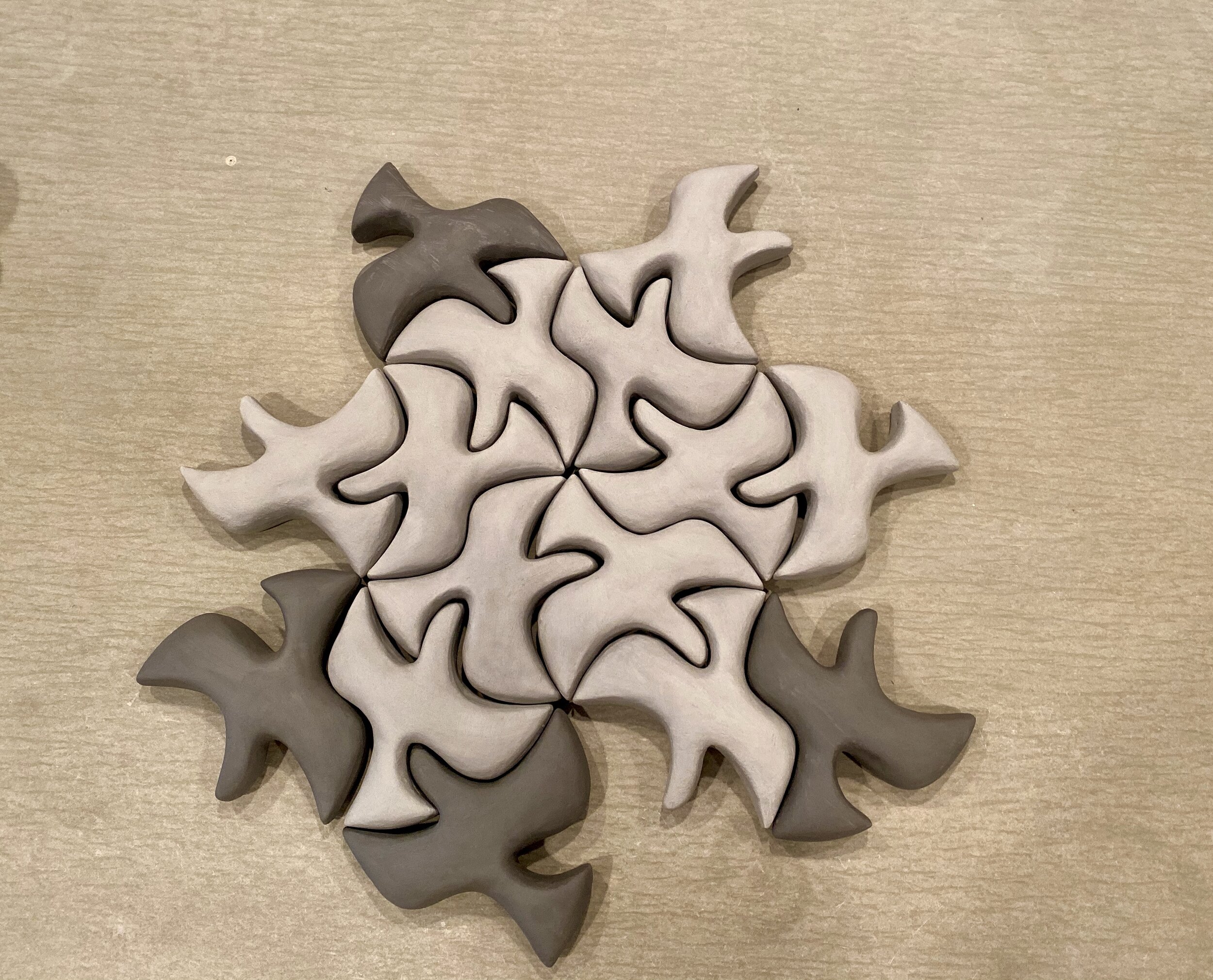 Bird Tessellation, slip cast