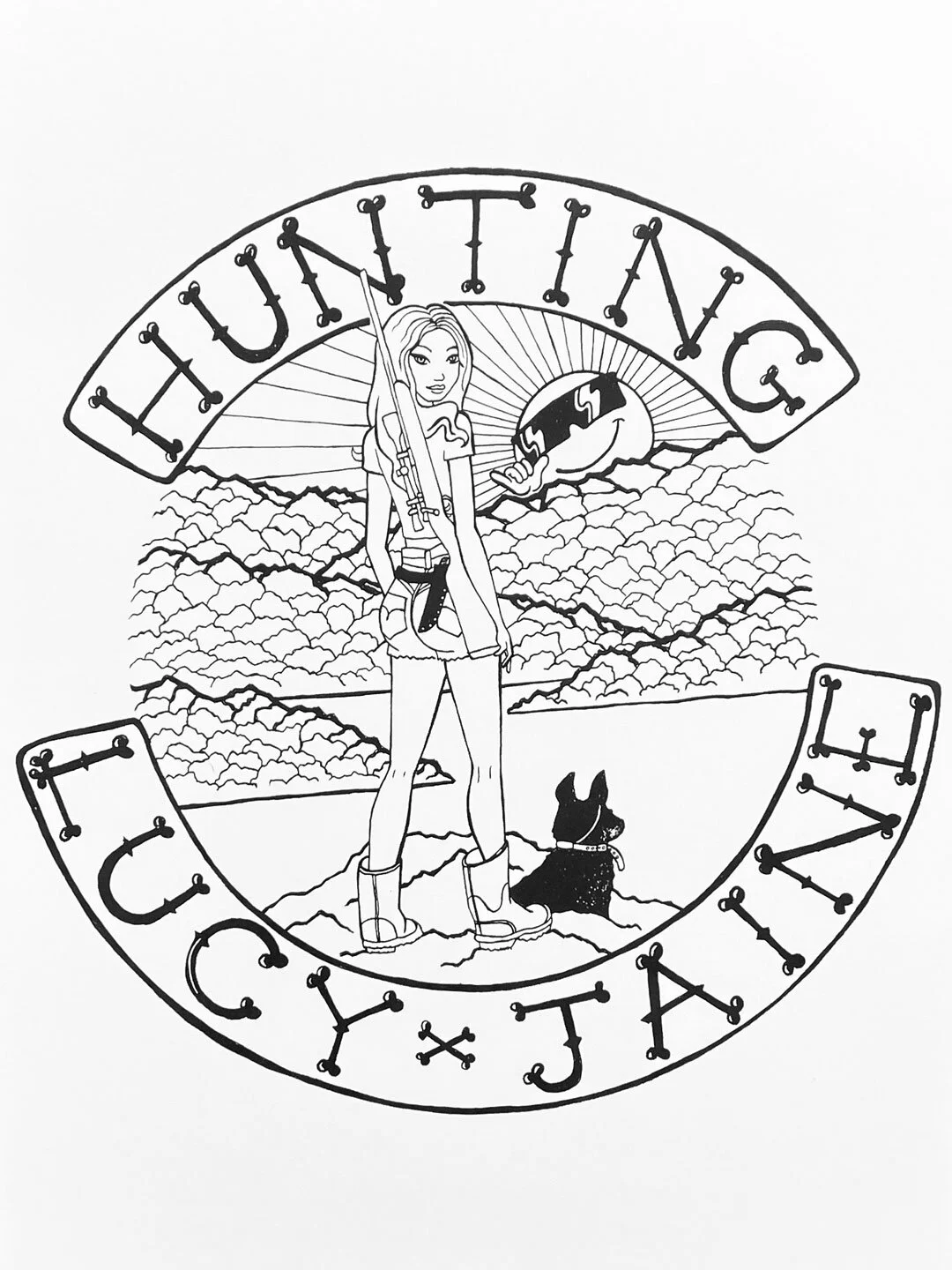 'HUNTING LUCY JAINE' A3 Print