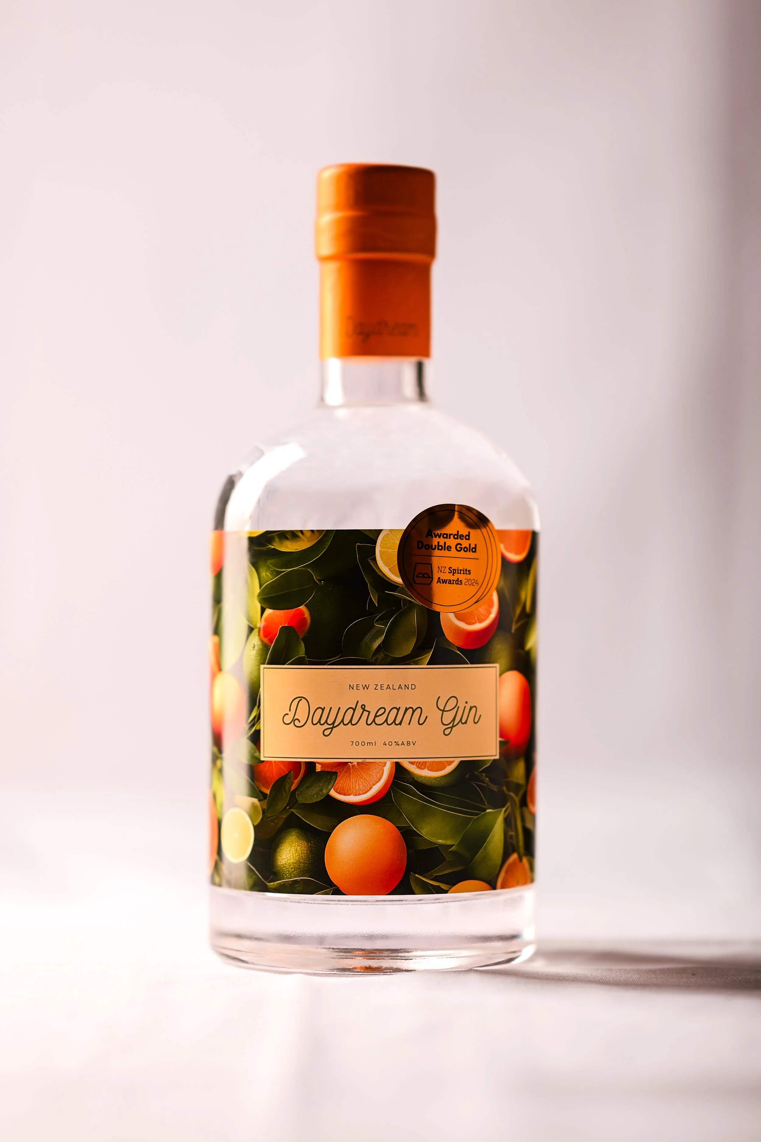 A bottle of NZ Citrus Gin Daydream Gin
