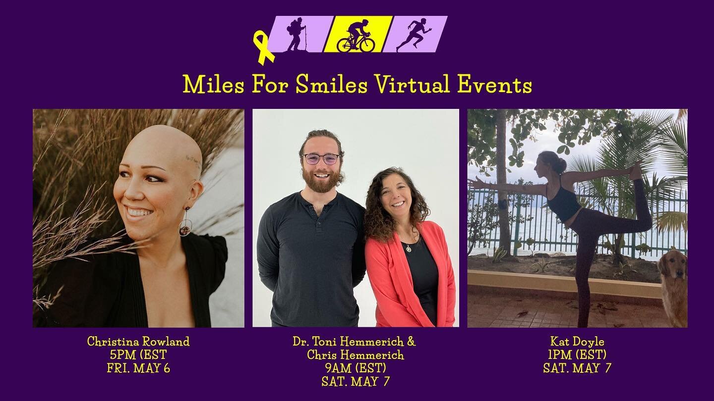Miles For Smiles Virtual Events!! - Coming to Instagram, Facebook and YouTube starting TONIGHT at 5pm (EST), you can explore creating from possibility instead of probability with Executive Life Coach @stinaerowland , experience peace in our daily liv