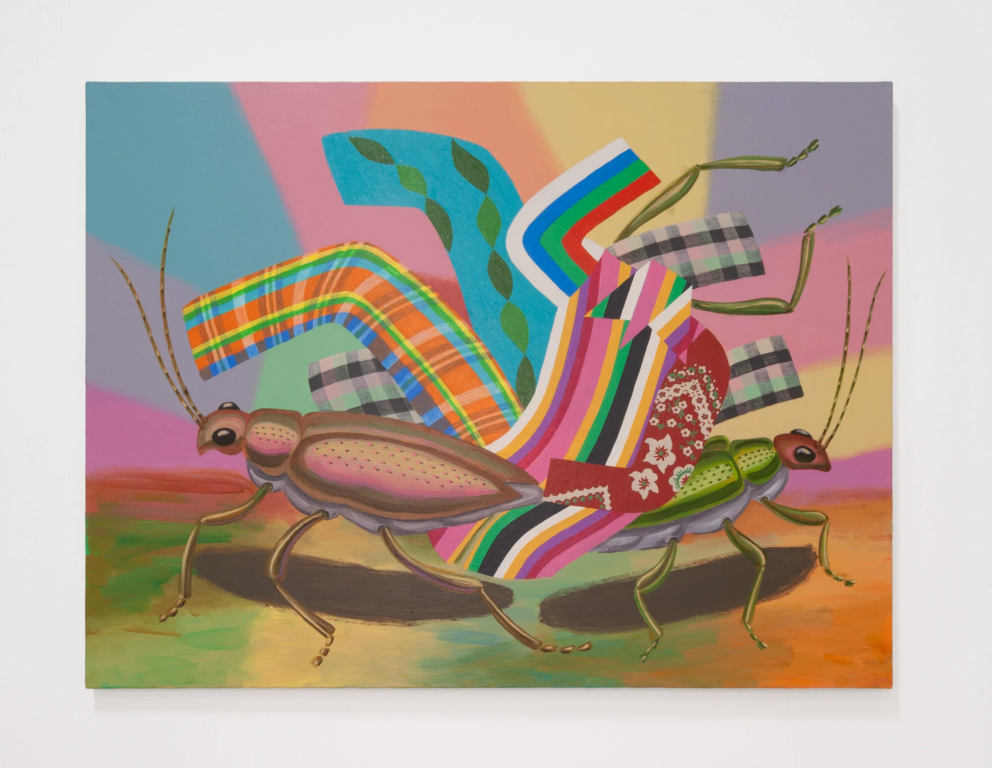 Nancy Mladenoff, Float, 2020, acrylic on paper, 30”x40”