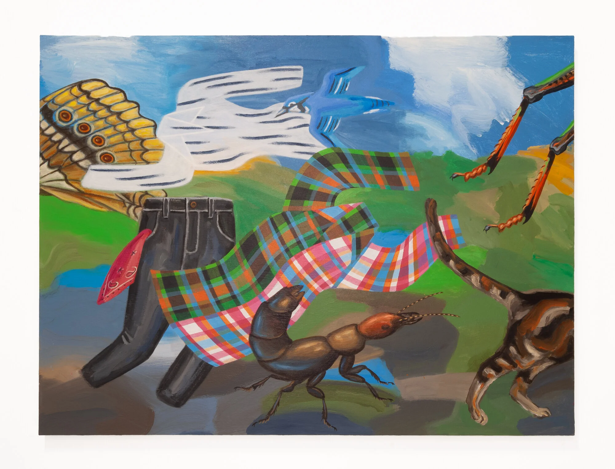 Nancy Mladenoff, Flight, 2020, acrylic on canvas, 36”x48”
