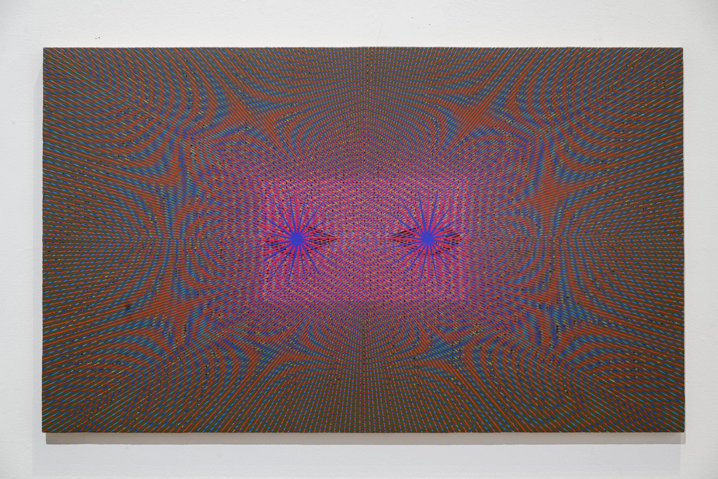 Alex Jackson, "See Gate No. 23," 2025. Acrylic on Panel, 30 x 50 inches
