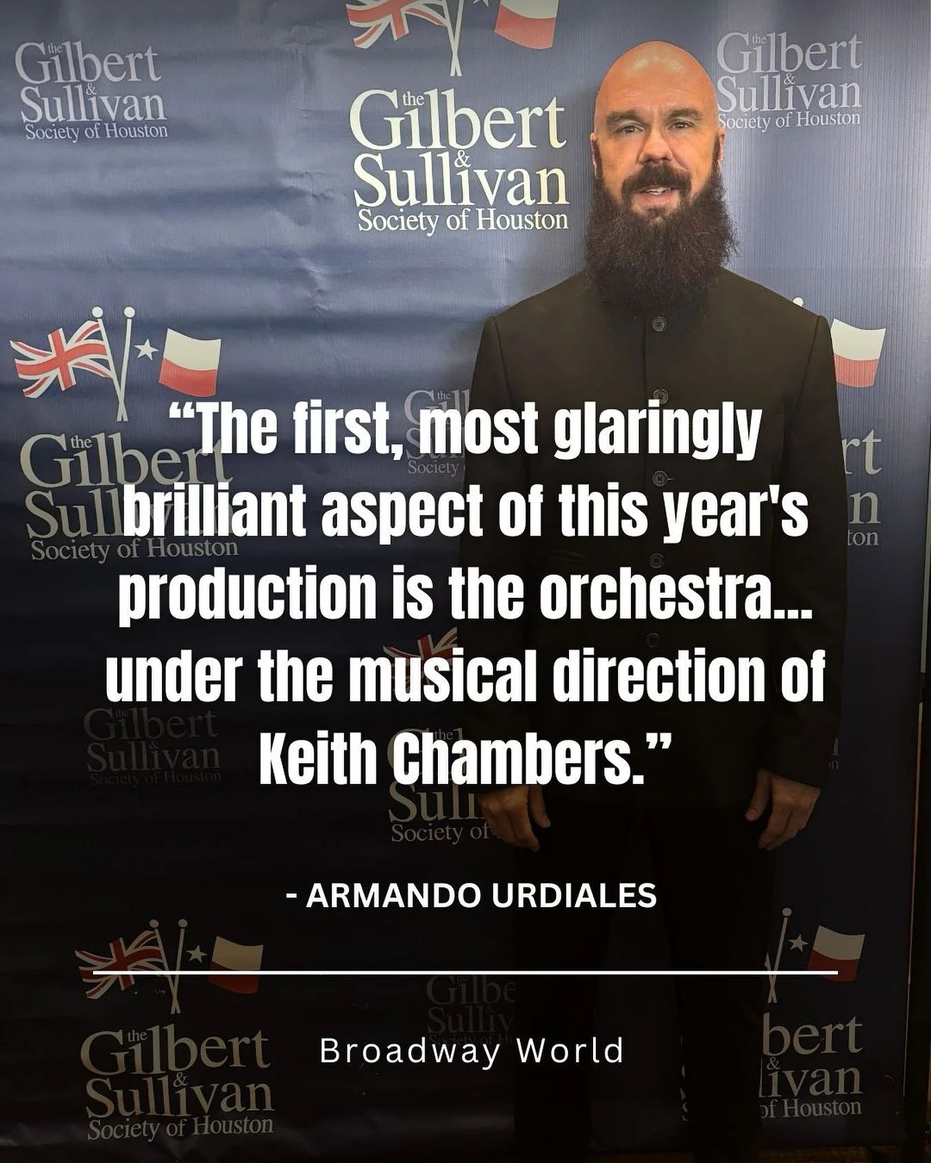 ποΈ The reviews are in, and Maestro Keith Chambers is receiving well-deserved praise for his masterful conducting of Iolanthe with the Gilbert & Sullivan Society of Houston! @houstongilbertandsullivan 
πΆ BroadwayWorld called the orchestra &ldqu