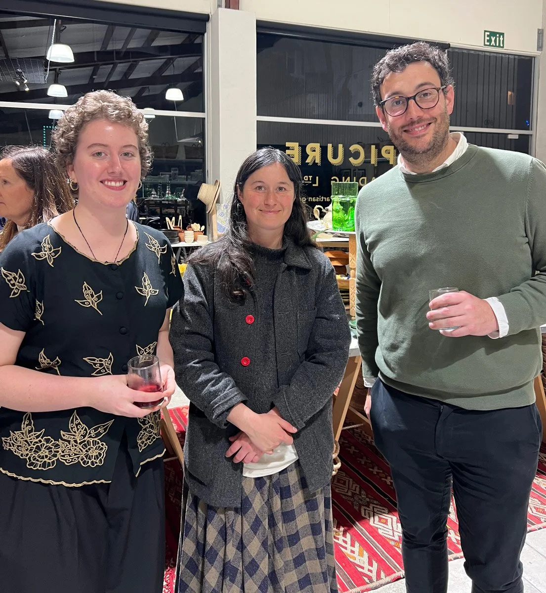 Alice and Georgia with Kit Arkwright, CEO Beef + Lamb New Zealand Inc.