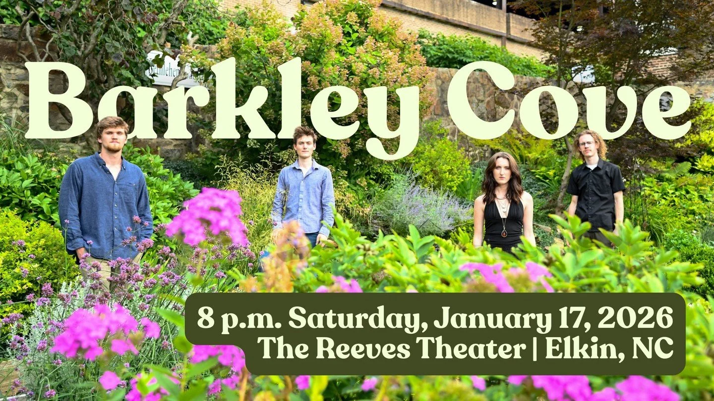 2026 is shaping up to be a great year at the Reeves! On Saturday, January 17, we welcome Barkley Cove to make their Reeves debut.
ㅤ
Barkley Cove is the band to watch in the new folk scene. Founded on group songwriting, rich vocal harmony, and improvi