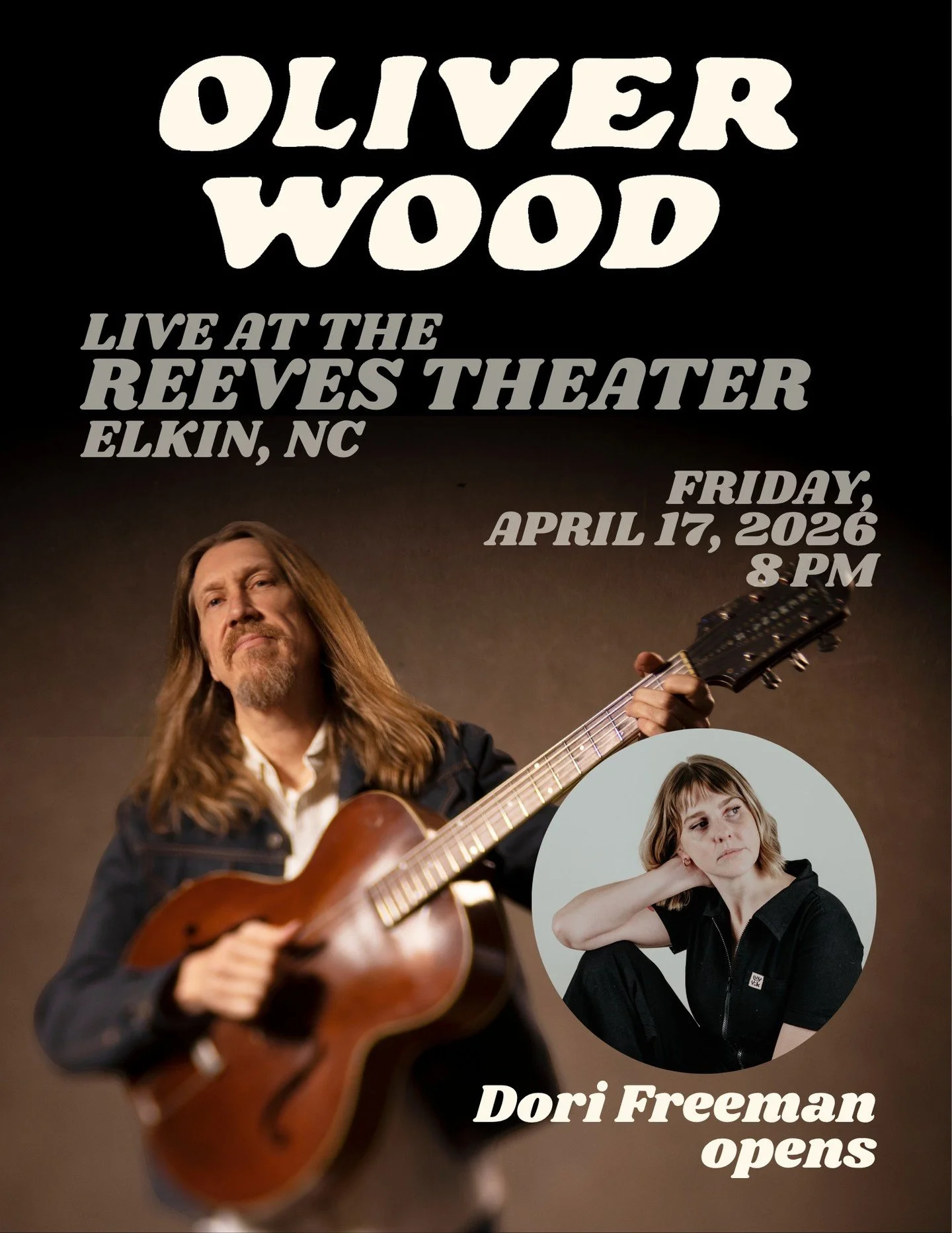 Just over a week until Oliver Wood is back at the Reeves, and Dori Freeman is joining the bill as the opening act.
ㅤ
Get your tickets now at ReevesTheater.com before they're gone.
ㅤ
#reevestheater #elkinnc #oliverwood #woodbrothers #concert @oliverwo