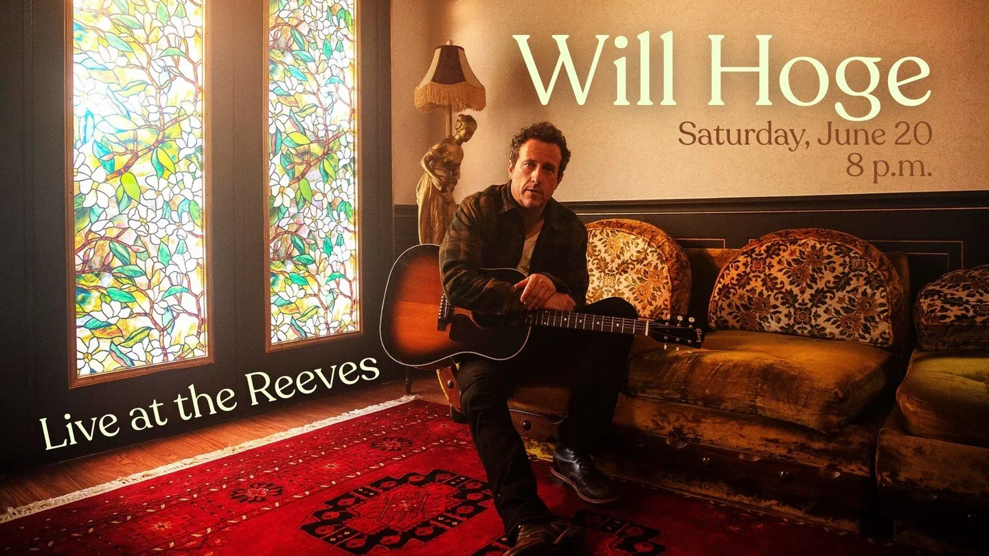 We're thrilled to have Will Hoge making his Reeves debut on Saturday, June 20, 2026!
ㅤ
Will Hoge has a career whose milestones include Number One hits, Grammy nods, major-label record deals, and hard-won independence. Years before Americana music rec