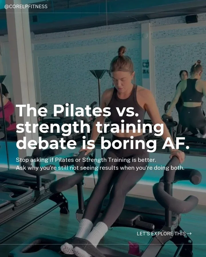 This is what happens when you lift weights but never do Pilates-inspired strength training ⬇️

1. Your core checks out when the weight gets heavy.
&rarr; and now your low back is trying to be helpful. It&rsquo;s not.

2. Your range of motion put a ce