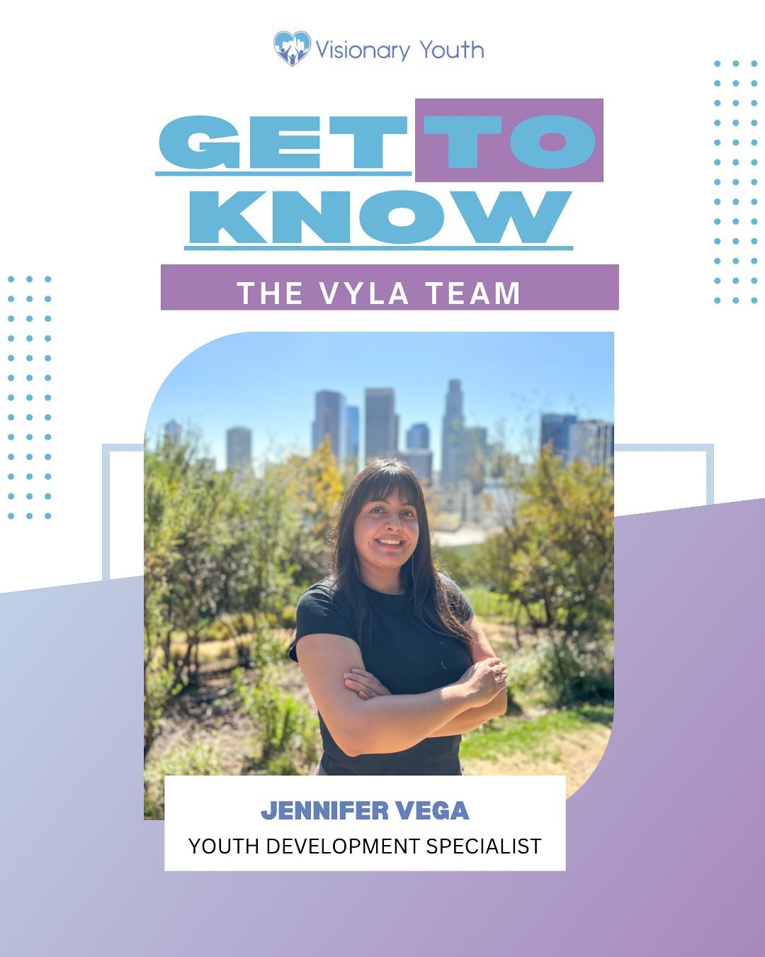 Today meet Jennifer Vega, an integral part of our team here at VYLA, who plays an important role as one of our Youth Development Specialists!🤝

Swipe to get to know her more! ✨
&mdash;&mdash;&mdash;&mdash;&mdash;&mdash;&mdash;&mdash;&mdash;

Hoy les