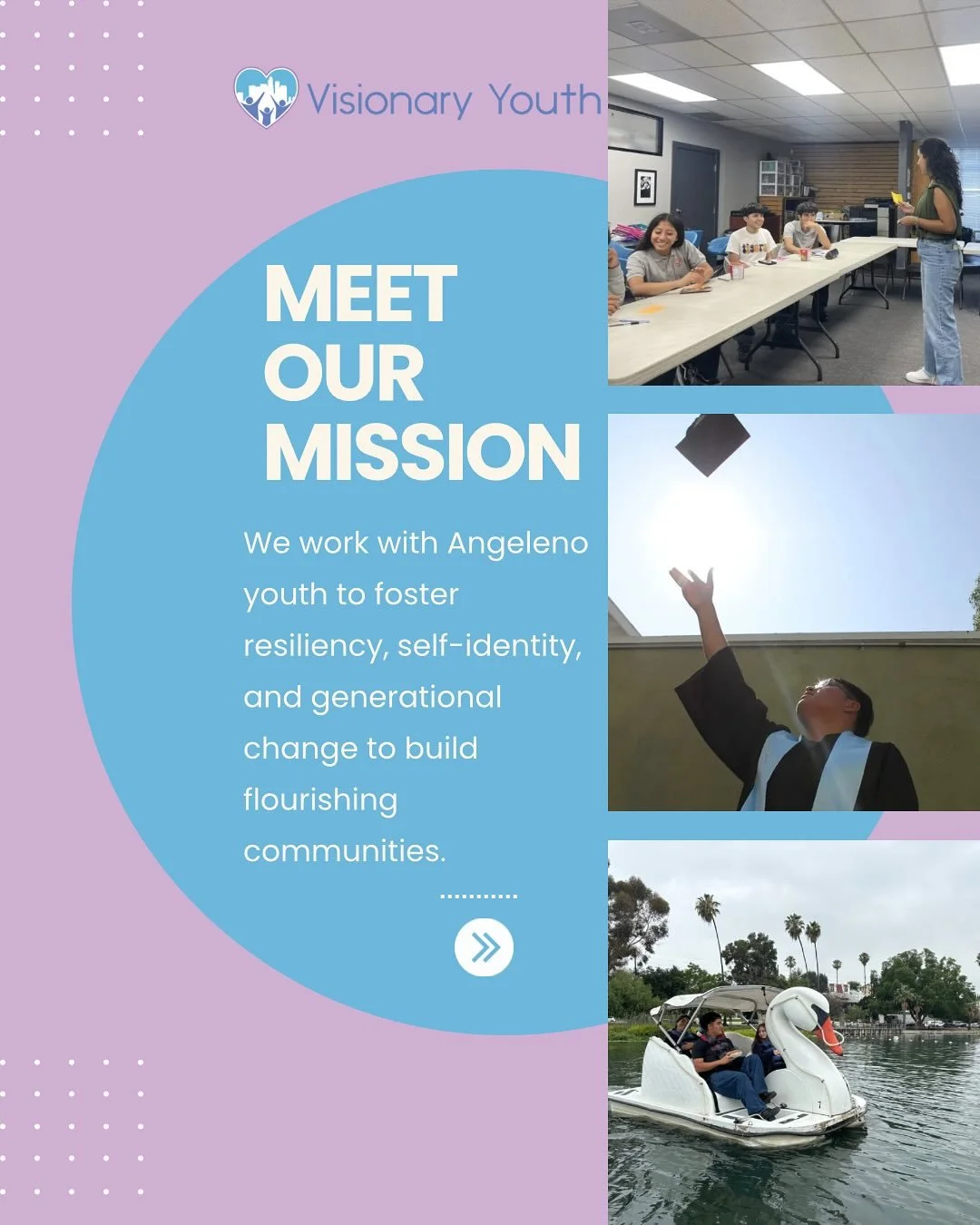 🌟 Meet the Mission ⭐️

At Visionary Youth LA, we believe every young person deserves the tools to rise, lead, and thrive. 💪✨ 

Through our three pillars &mdash; emotional intelligence, self-esteem/ self identity, and resiliency &mdash; we empower A