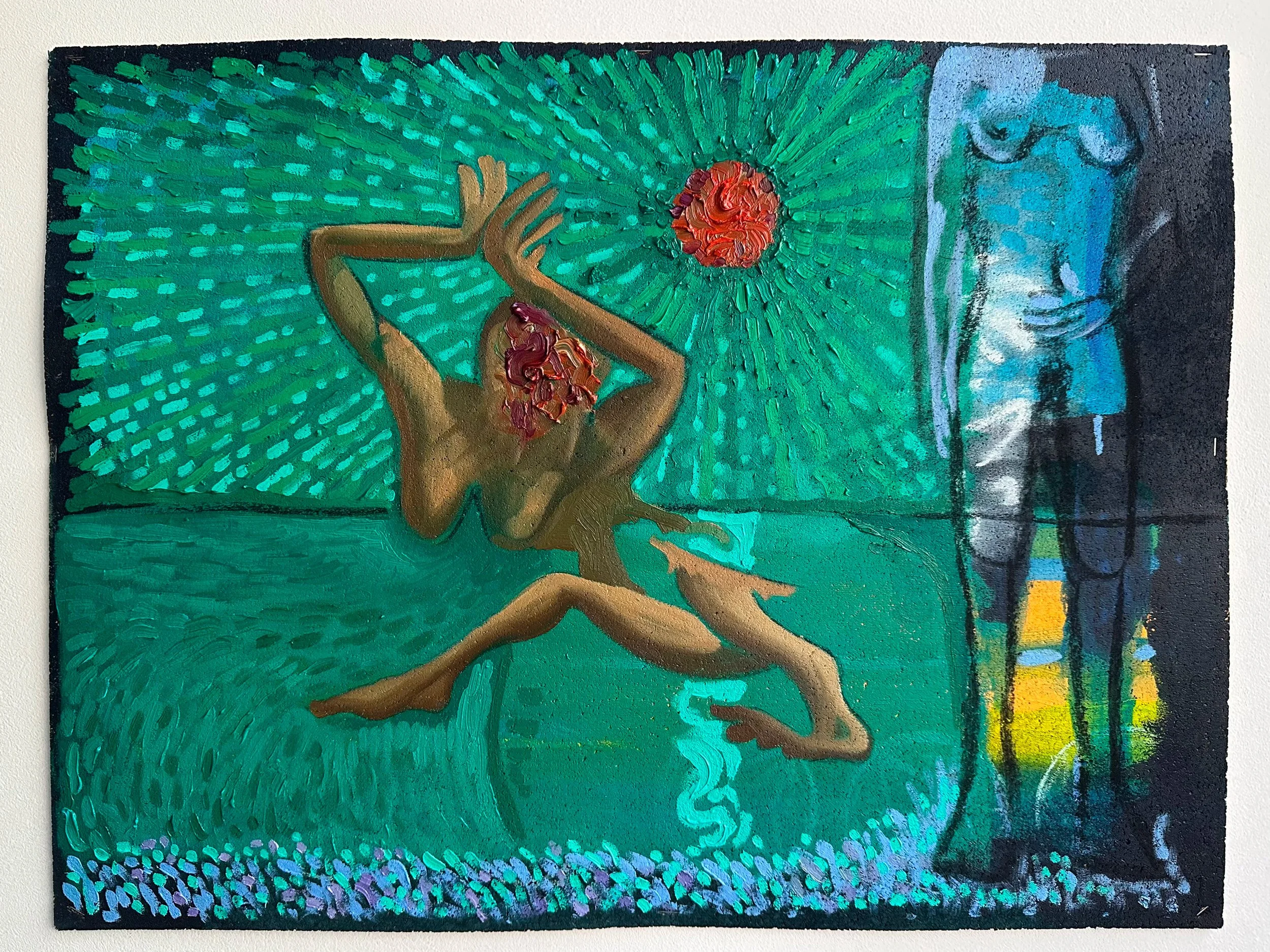 Paisaje con mujer parada