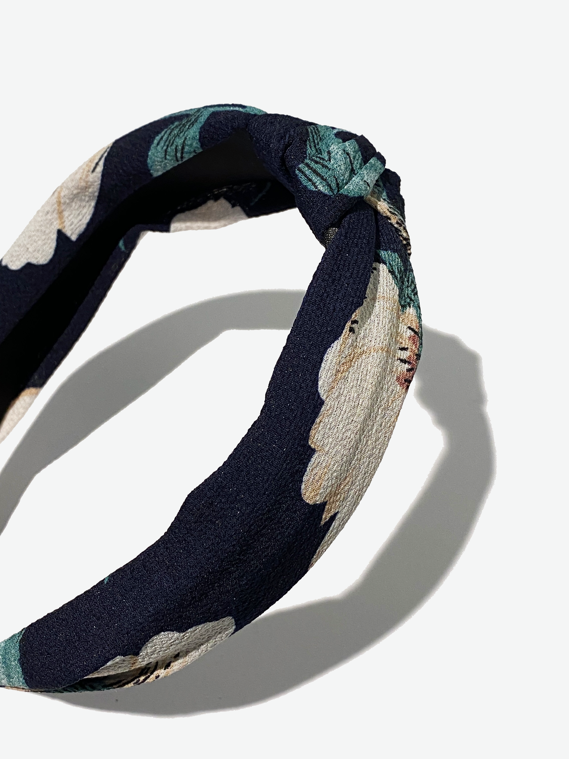 Navy Floral Knot Headband2.png