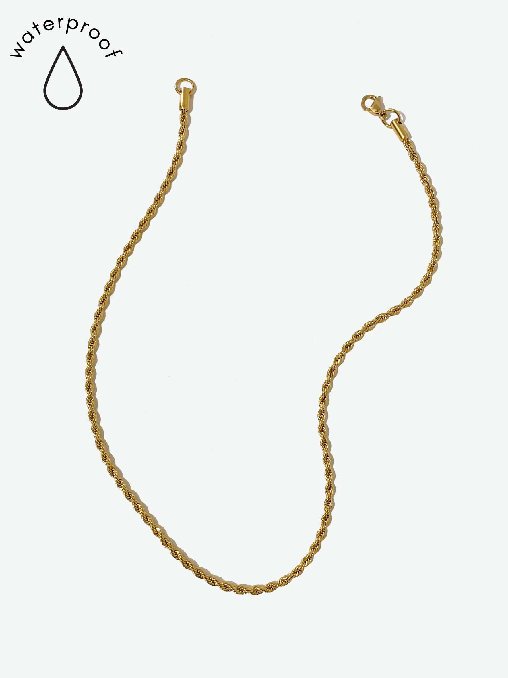 Gold Twist Rope Necklace
