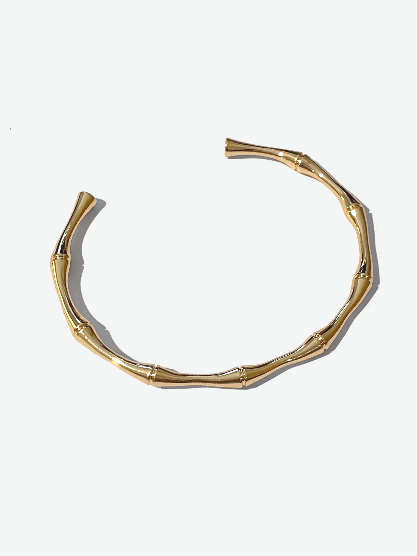 Gold Bamboo Cuff Bracelet