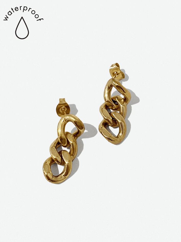 Gold Petite Chain Earrings