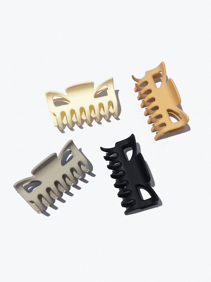 Neutral Hair Claw Clips, Set of 4
