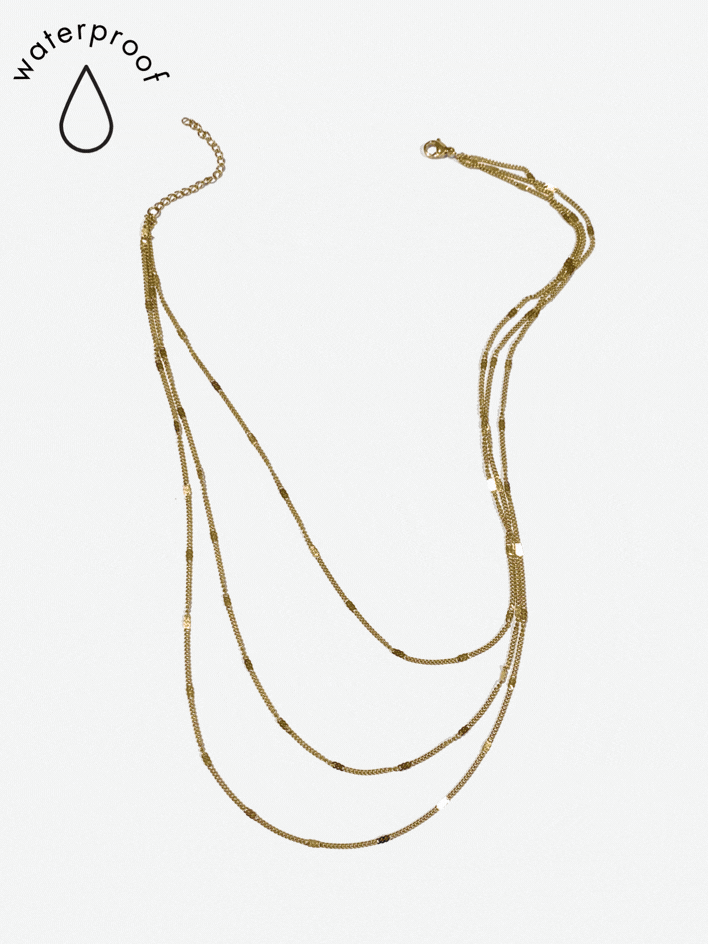 Gold Fine Layered Necklace