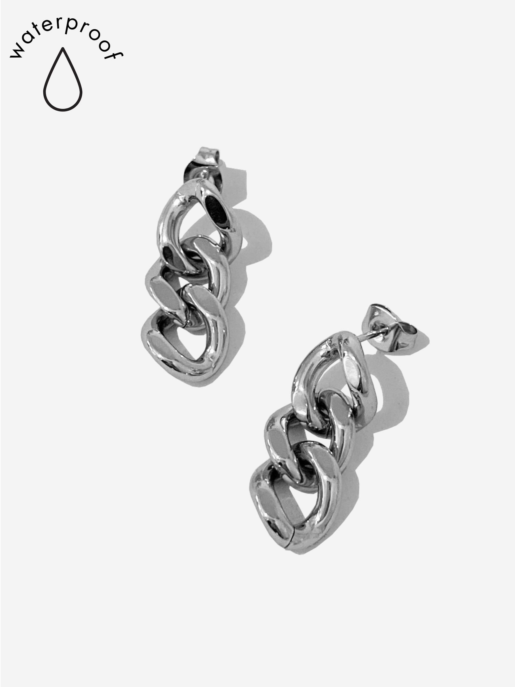 Silver Petite Chain Earrings