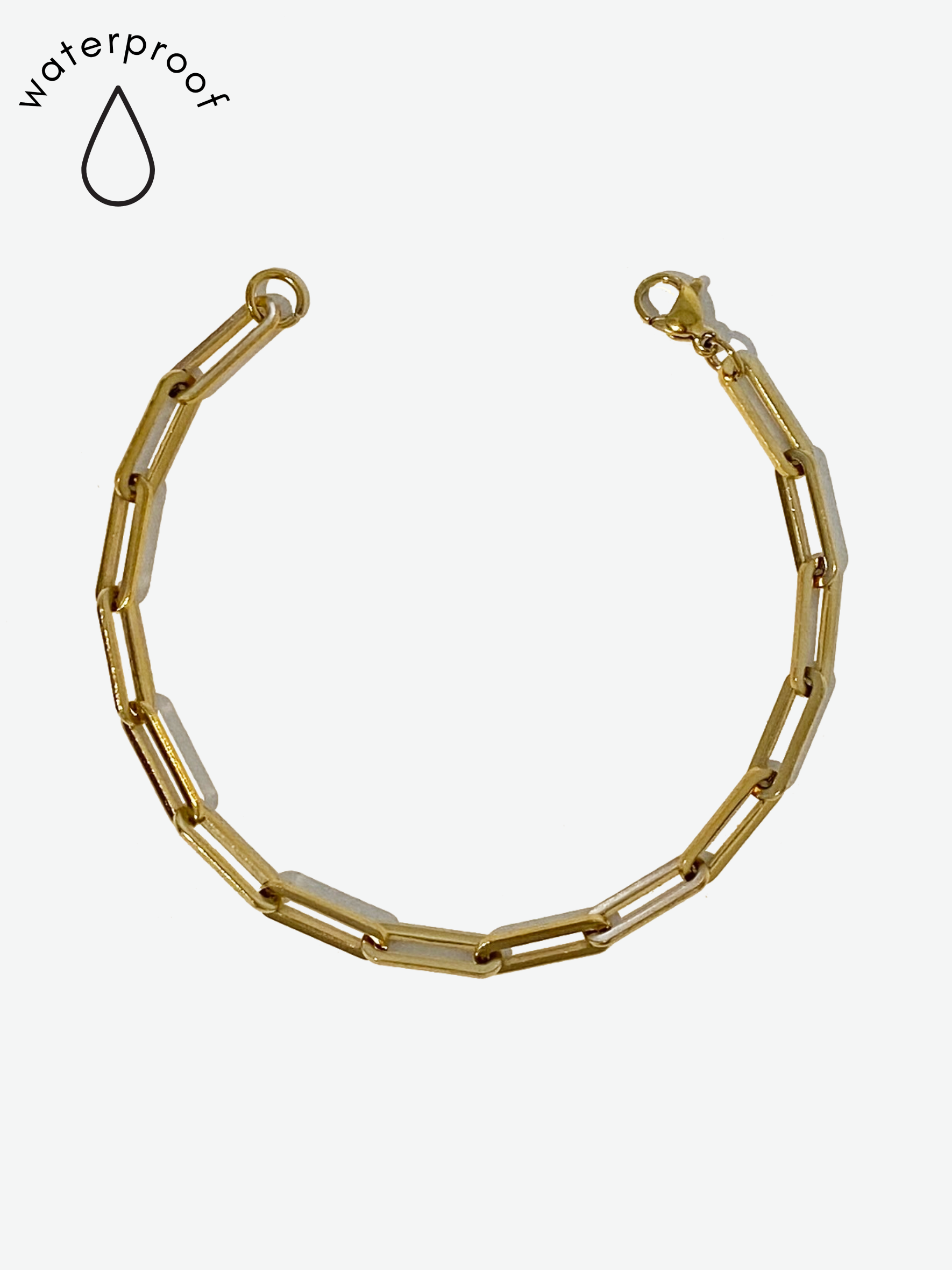 Gold Elongated Link Bracelet