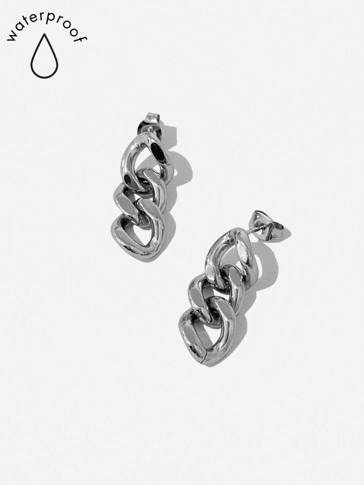 Silver Petite Chain Earrings