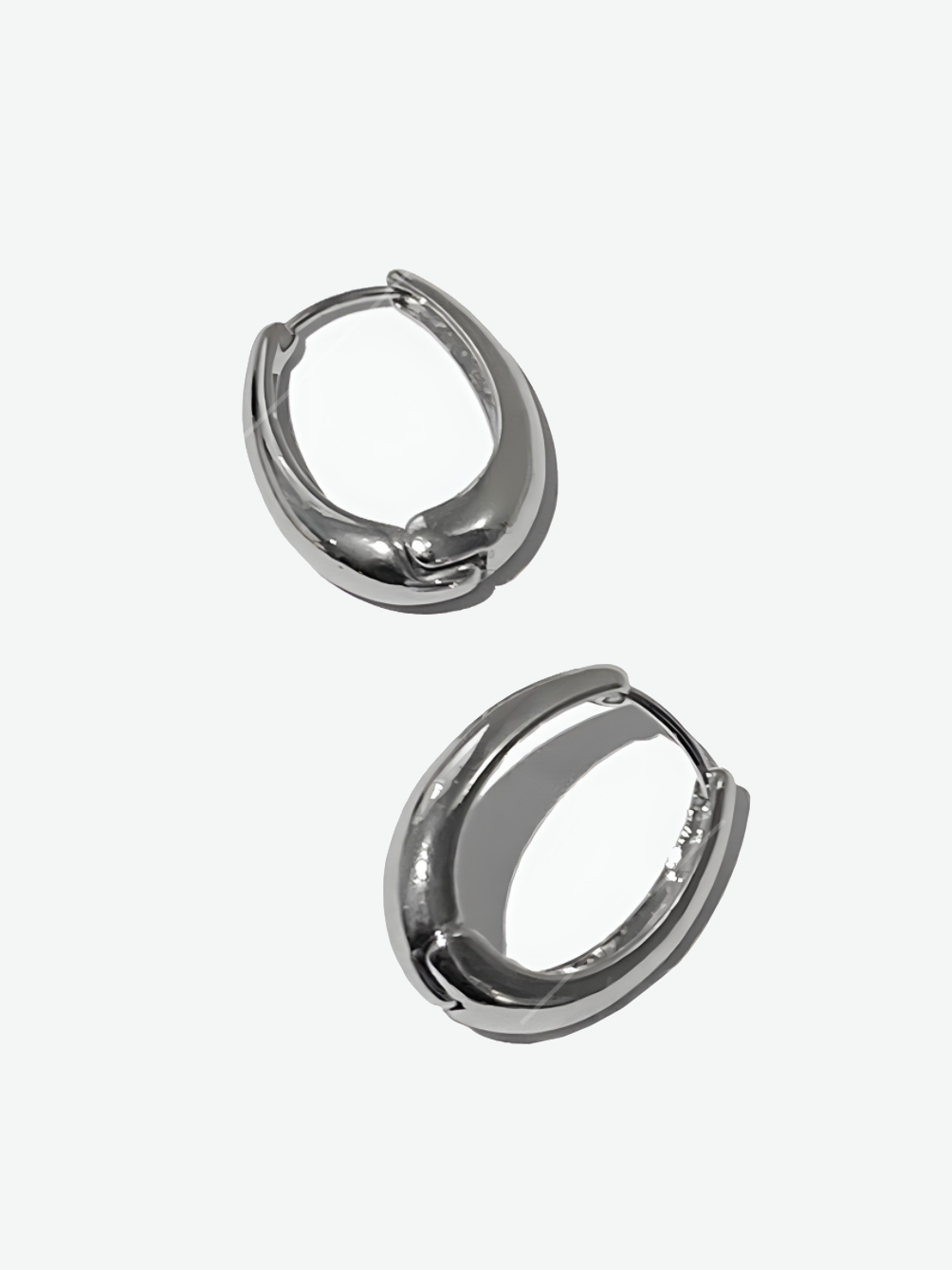 LAUNCHING SOON - Silver Oval Loop Earrings