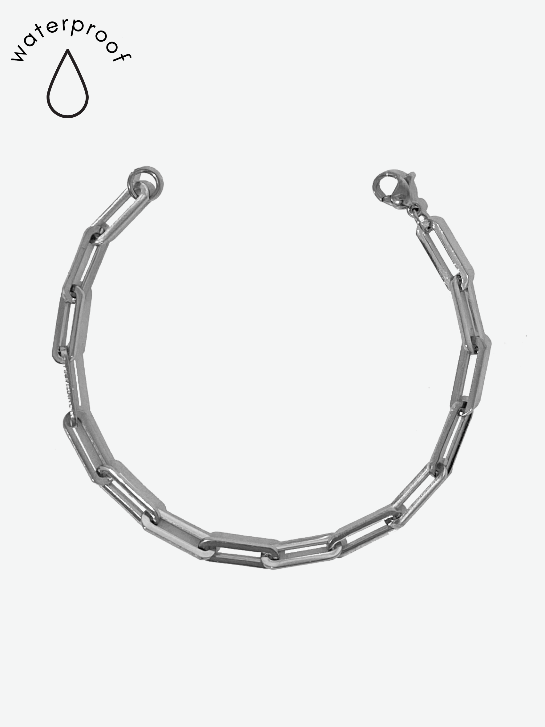 Silver Elongated Link Bracelet
