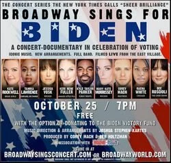 Tamika Lawrence, Jessica Vosk, Kyle Taylor Parker and More  Will Star in Free Broadway Sings For Biden  Fundraiser