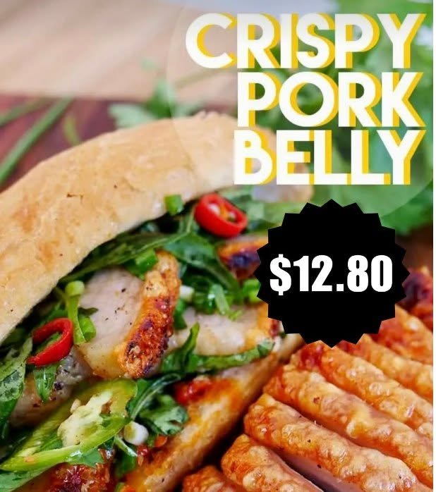 🥖🔥 Crispy Pork Belly Banh Mi at Yum Saigon &mdash; packed with flavour and only $12.80!
Crunchy, juicy, and absolutely crave-worthy.
Run, don&rsquo;t walk! This is one flavour bomb you don&rsquo;t want to miss! 😋

 #MandarinCentre #mandarincentrec