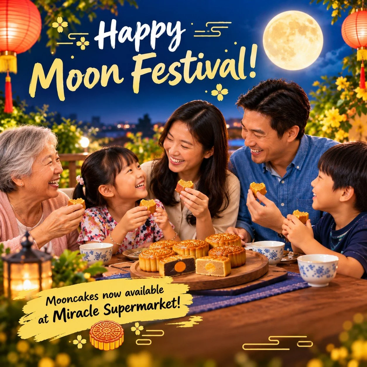 🌕✨ Happy Moon Festival! ✨🌕

Celebrate the beautiful tradition of the Moon Festival (Mid-Autumn Festival) this Friday 25 September&mdash; a special time for family, togetherness and giving thanks, celebrated under the glow of the full moon. And of c