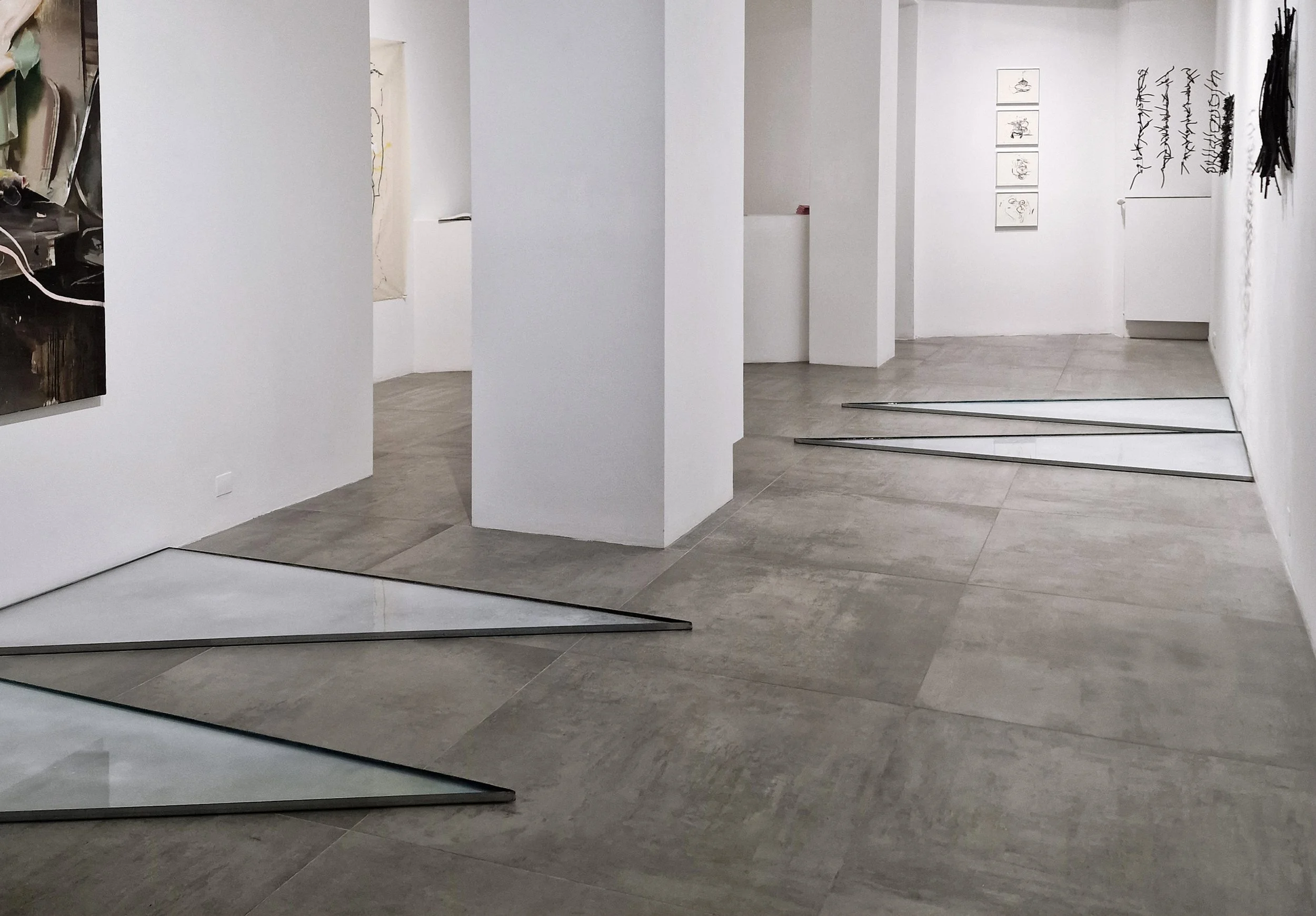 THE CRYSTAL LAND II 2 x 195 x 190 cm, steel, water, white touche, 2021 (2025)
