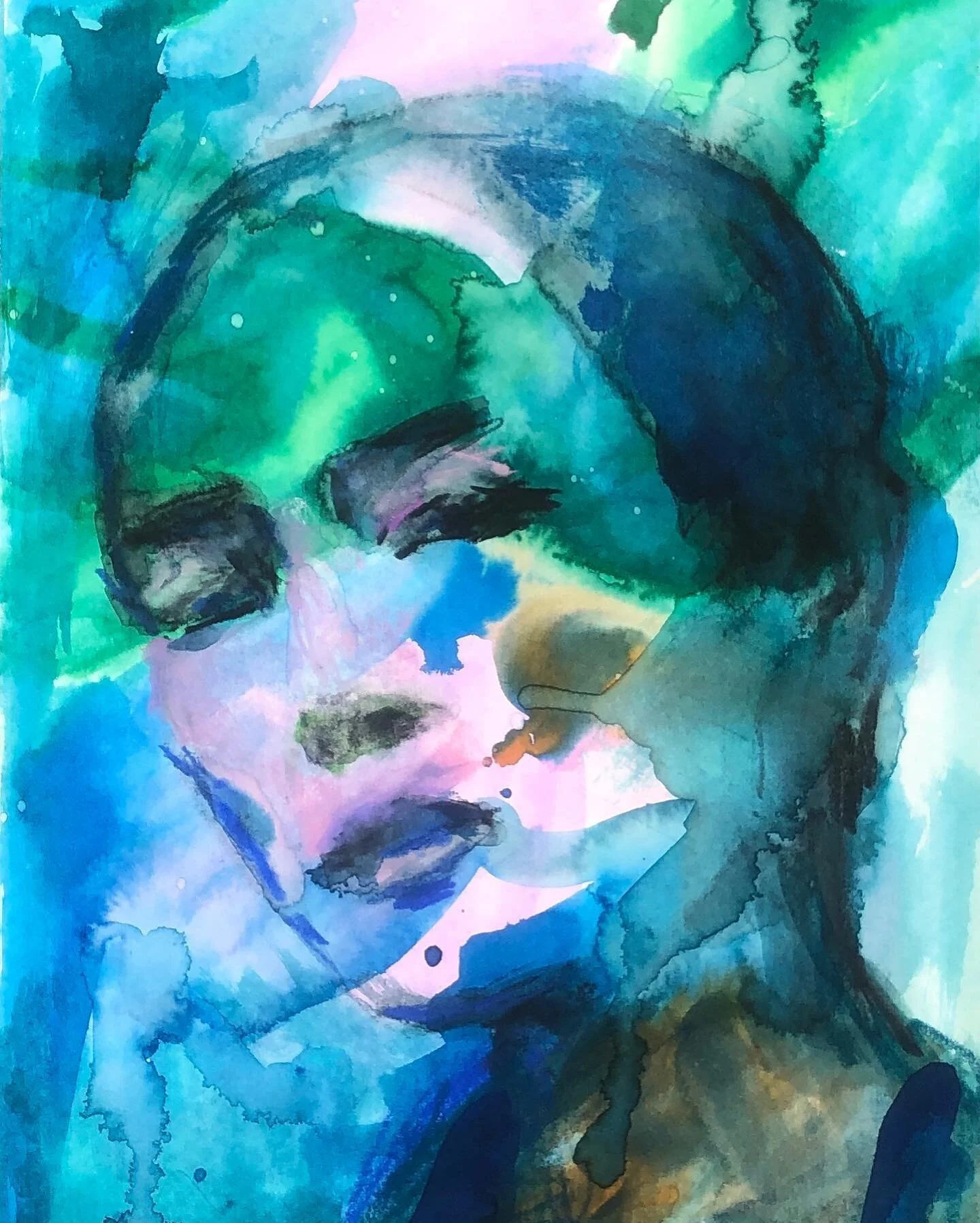 &lsquo;Ansou&rsquo;  Wax pastel and watercolor on paper | 37 x 27 cm