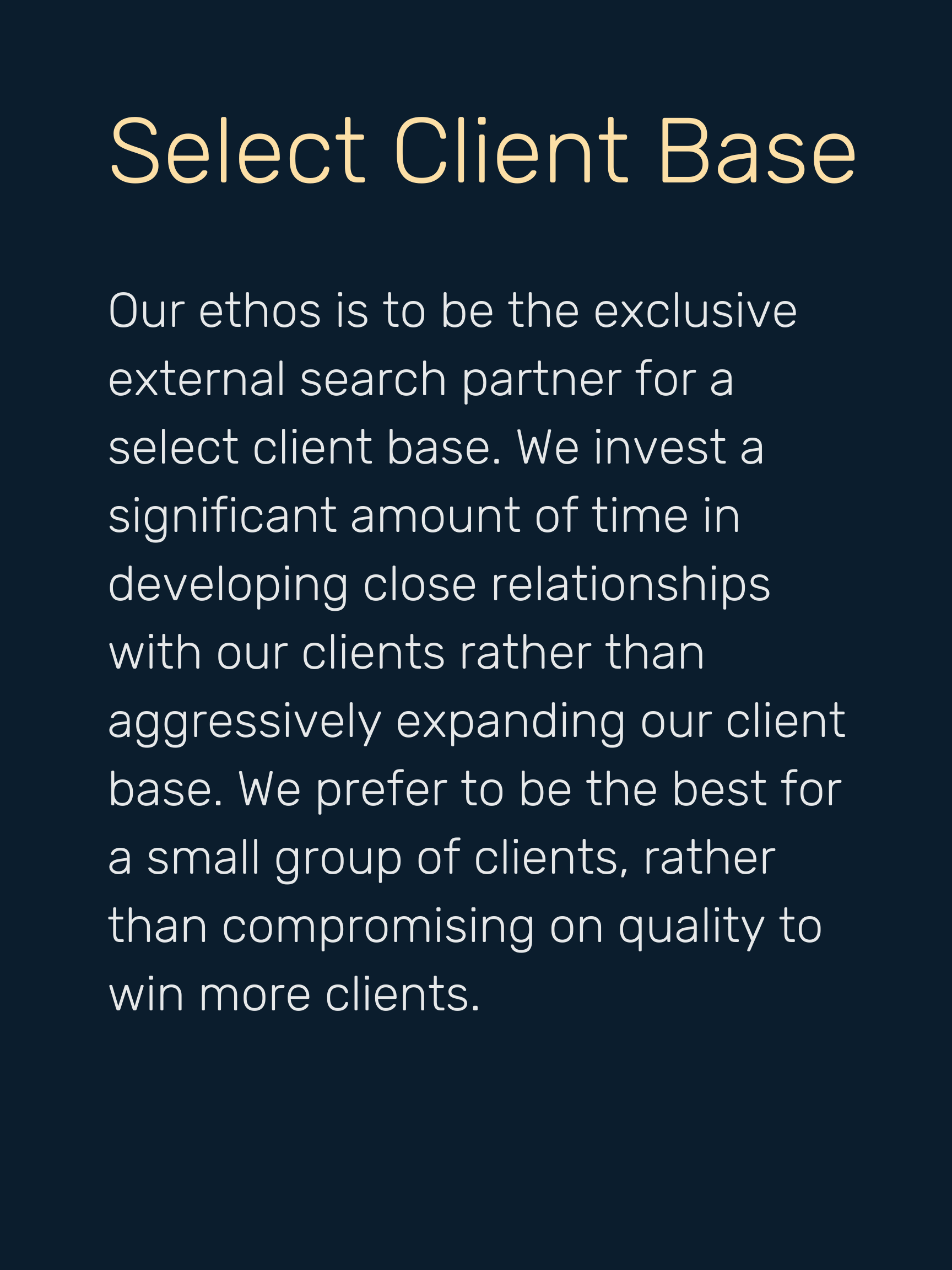 Select Client Base