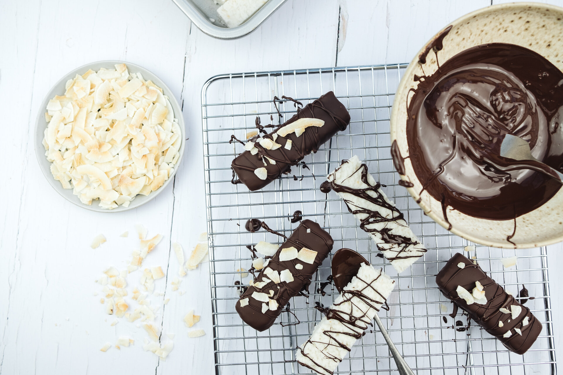 Knackige Kokos Schnitten