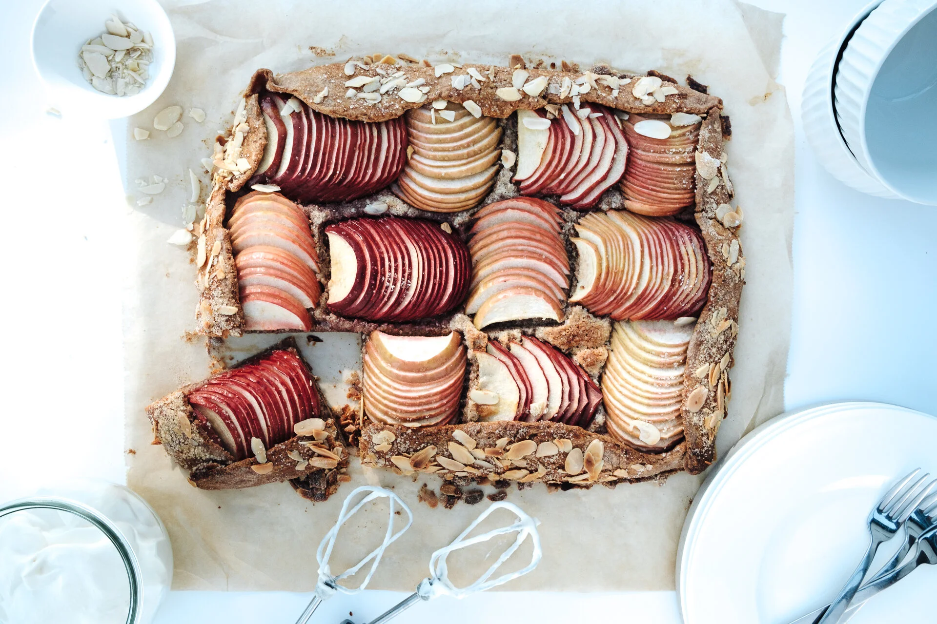 Französischer Apfelkuchen mit Mandelcreme