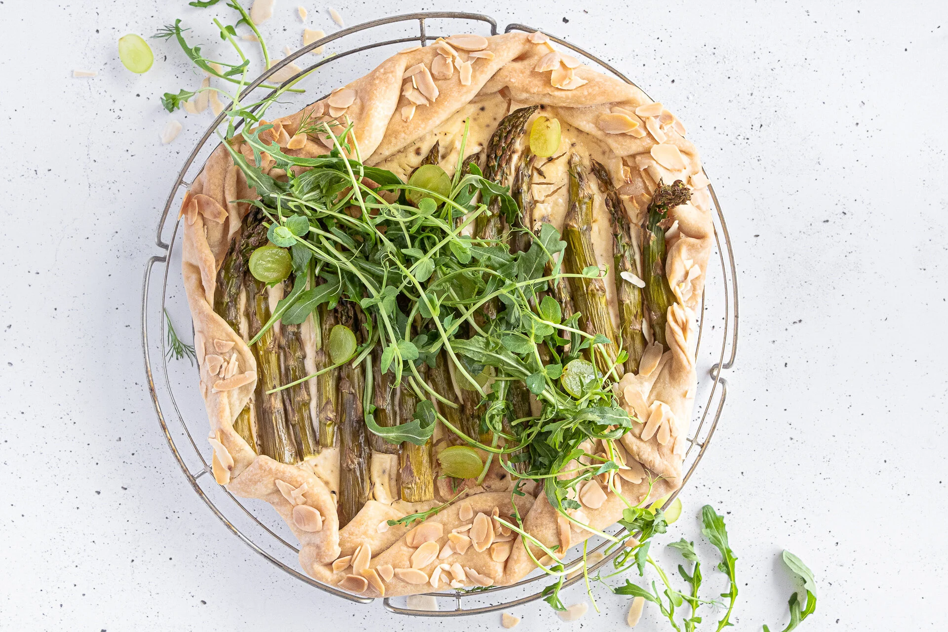 Grüner Spargel Vollkorn Galette
