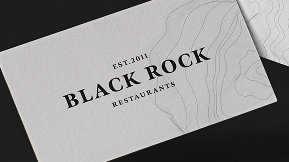 Business card for Hospitality Group Branding as part of a wider branding project.