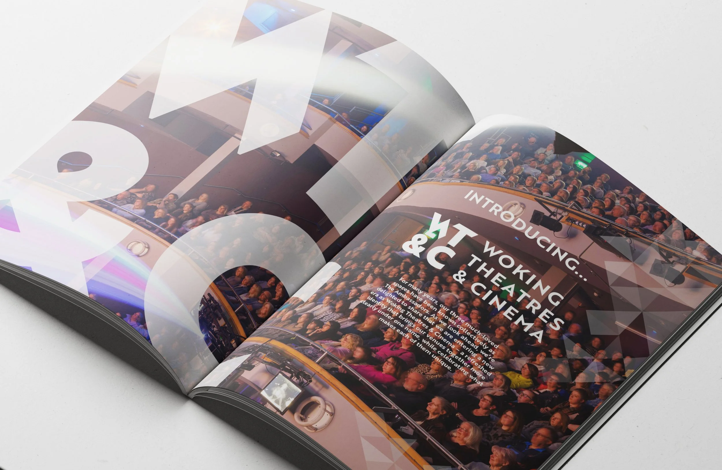Brochure layout and theatre brand identity design
