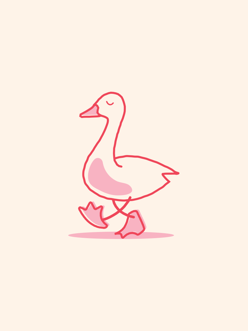 Pinkfoot Café icon design of a pinkfooted goose