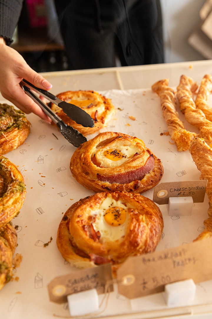 Bayon Bakery pastries with grease proof wrap