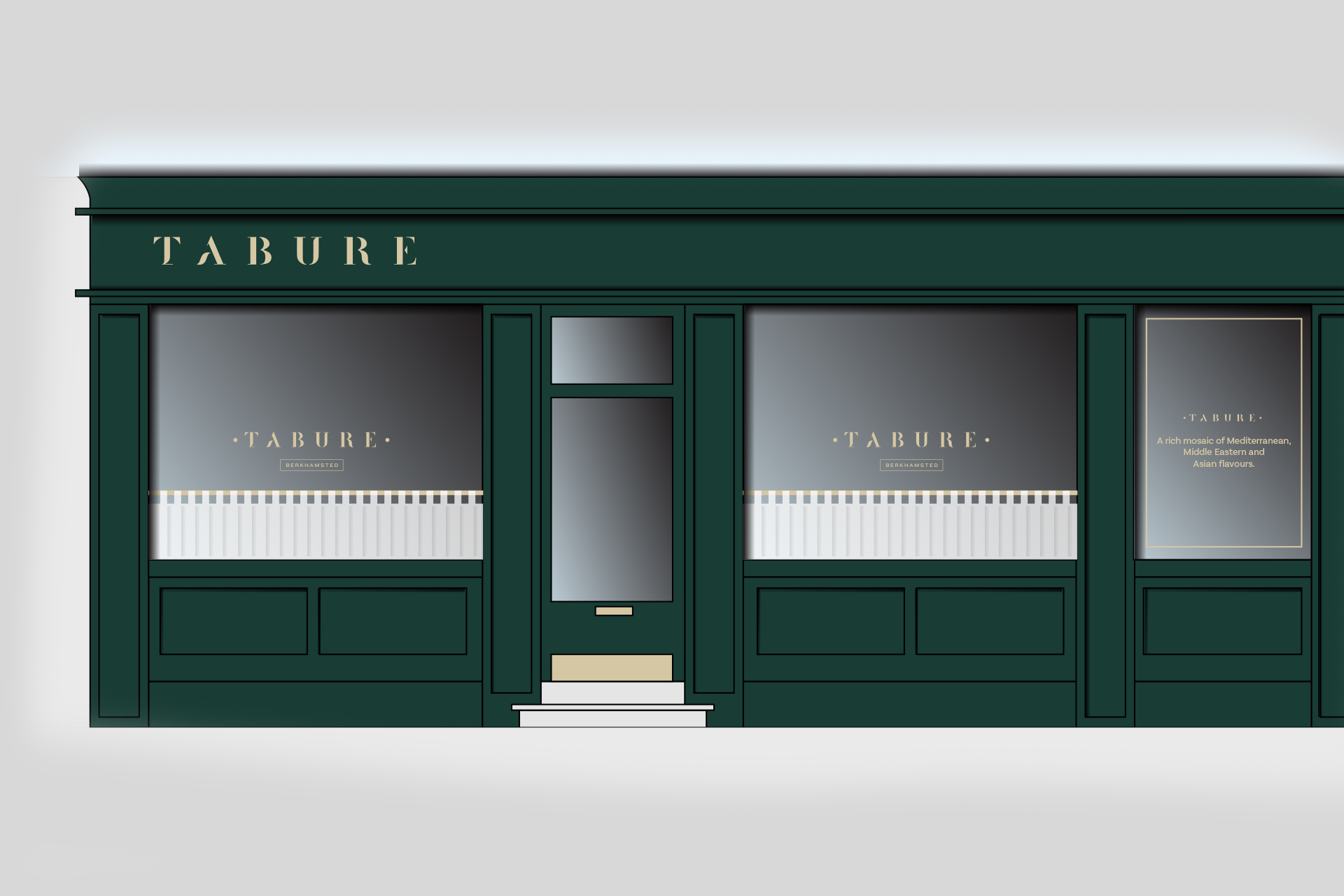 Tabure shopfront design by Good Noise branding agancy