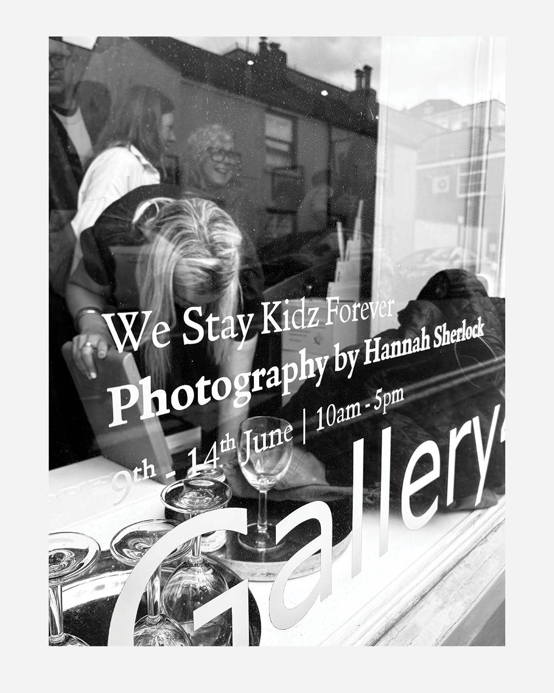 Window vinyl created for a photography exhibition