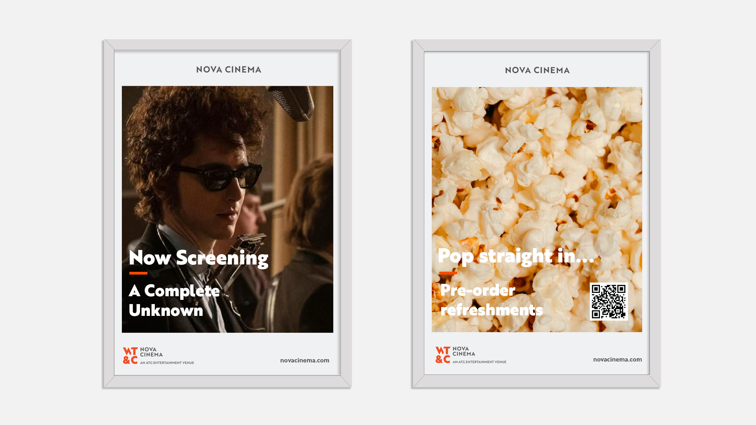 Nova Cinema  poster design and campaign graphics designed by Good Noise branding agency