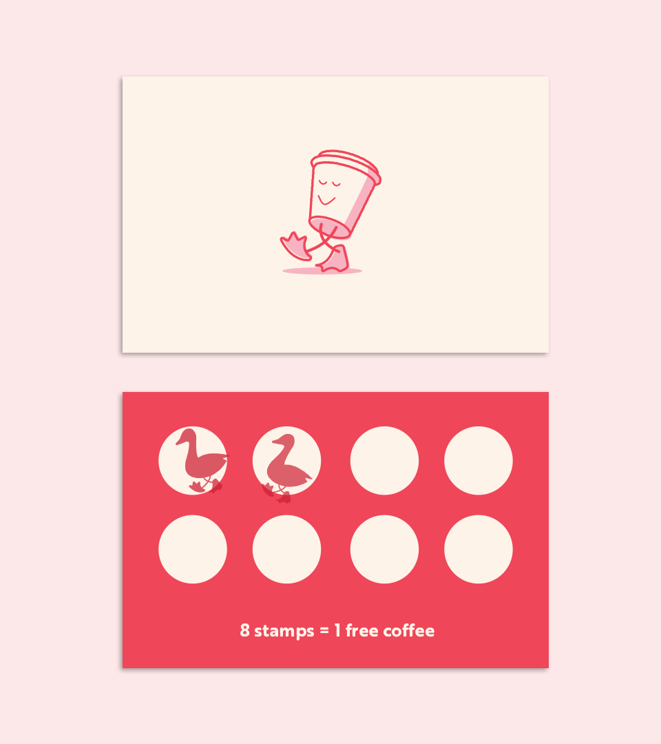 Pinkfoot cafe loyalty card design
