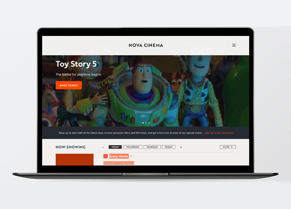 Cinema website and brand identity design