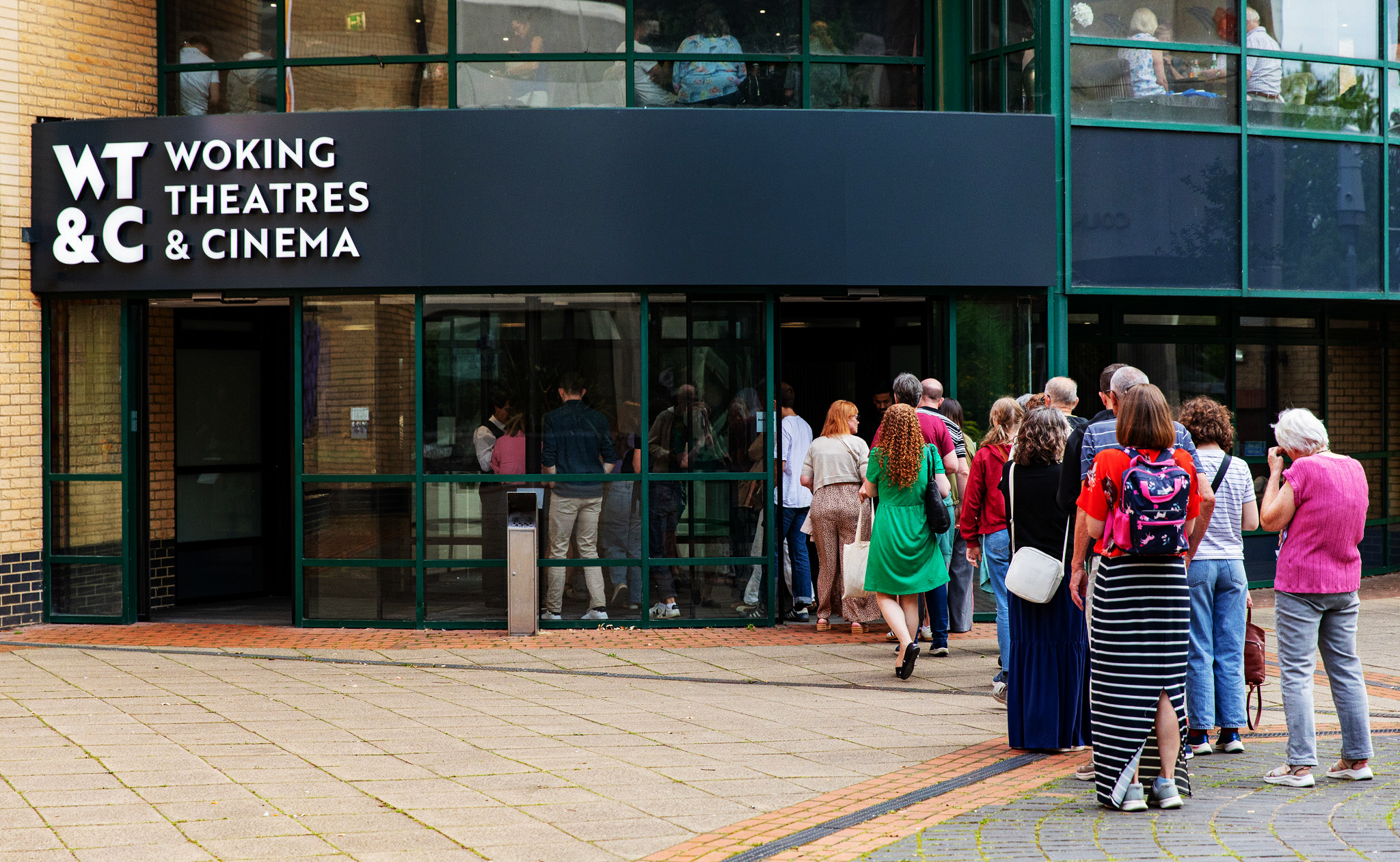 Signage design and entrance for Woking Theatre and Cinema