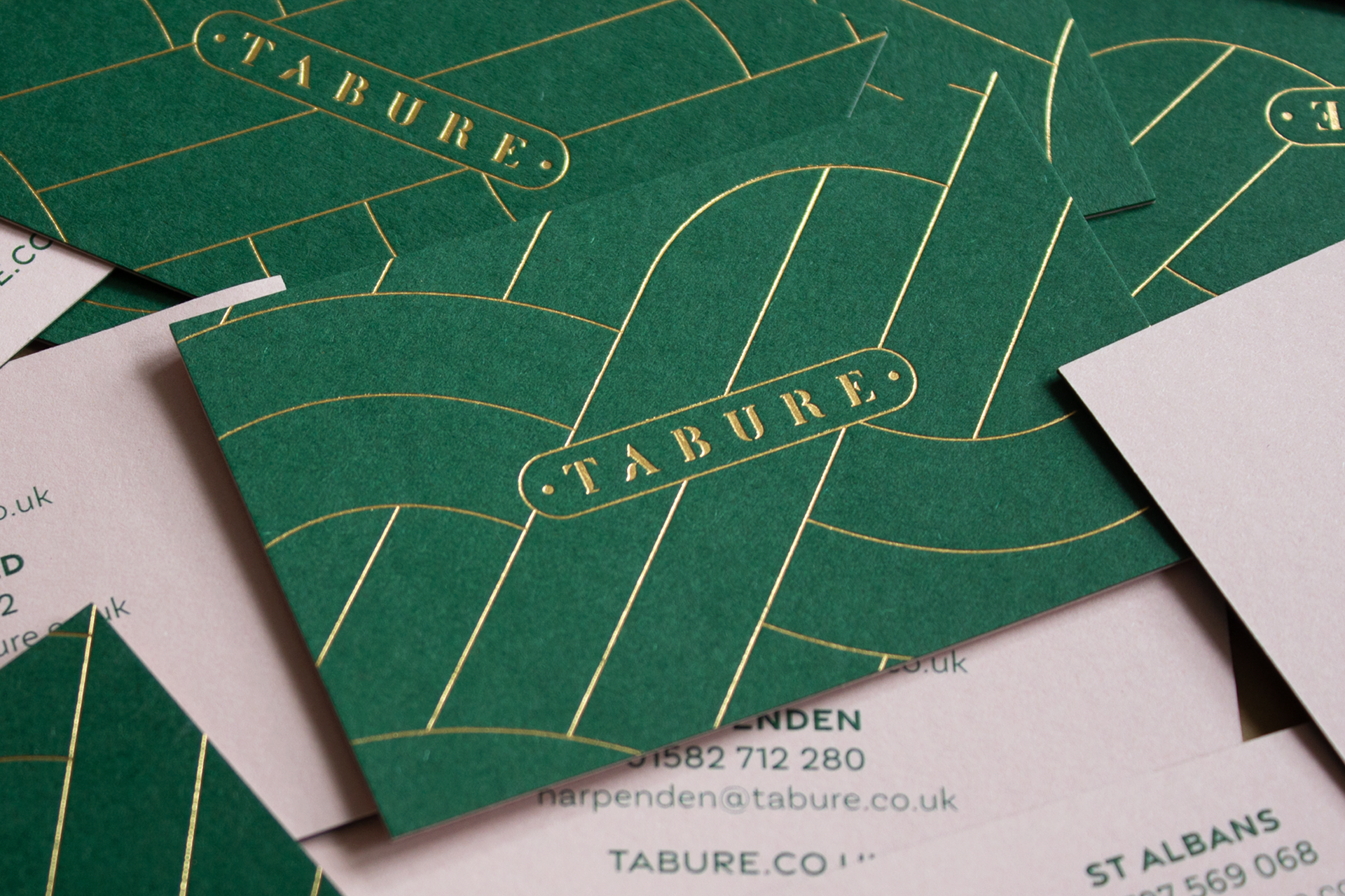 Tabure business card design by Good Noise design agency