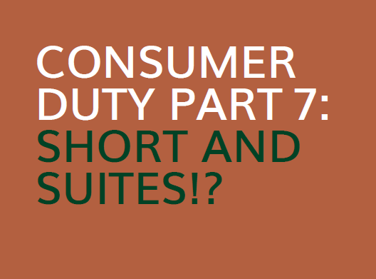 Consumer Duty Bulletin: Short and Suites!?